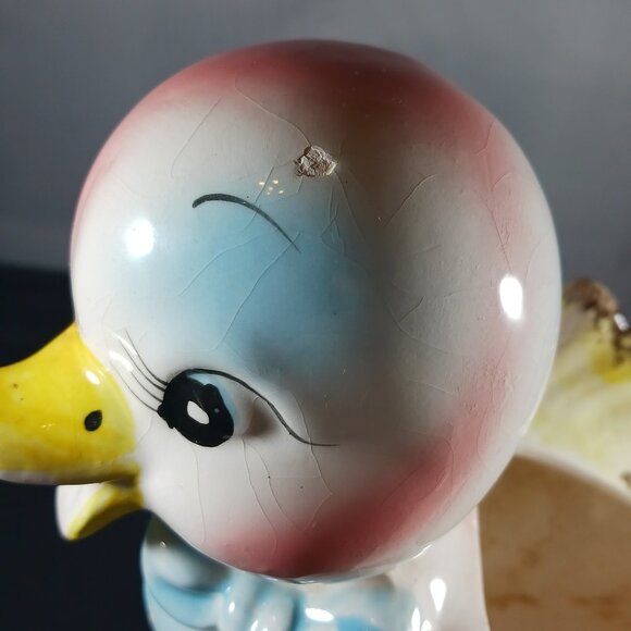 Vintage Relpo Samson 1957  Large Duckling Chicken Planter Vase - Picture 6 of 12